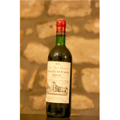 Vin rouge, Château de Carles 1978