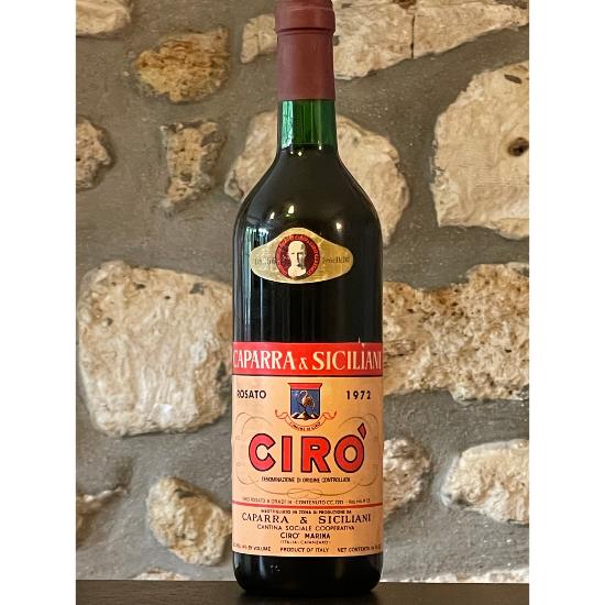 vin rouge, Ciro, Caparra et Siciliani 1972