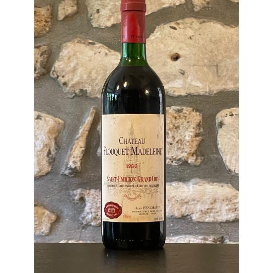 Vin rouge, Saint Emilion, Château Flouquet Madeleine 1986