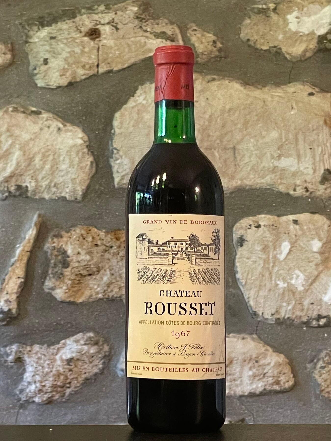 Vin rouge, Cote de Bourg, Château Rousset 1967