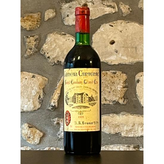 Vin rouge, St Emilion Grand Cru, Château Cantenac 1976