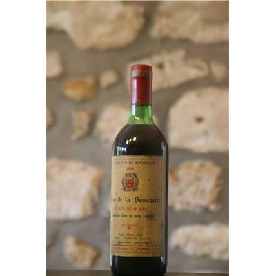 Vin rouge, Cote de Bourg, Clos de la Bossuette 1979