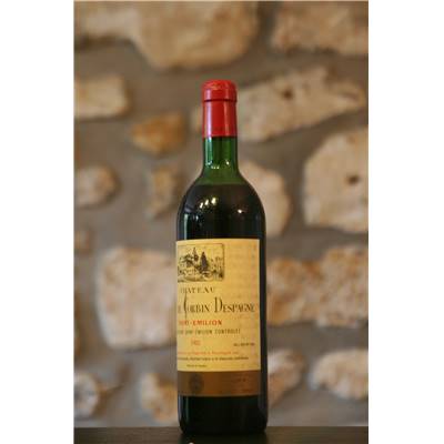 Vin rouge, Saint Emilion, Château Tour de Corbin d'Espagne 1982