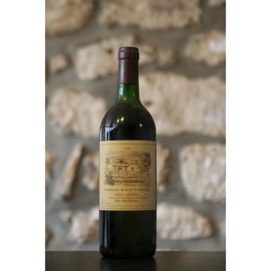 Vin rouge, Haut Médoc, Château Haut Carmail 1988