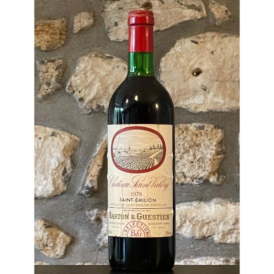 Vin rouge, St Emilion grand Cru, Château Saint Valery 1978