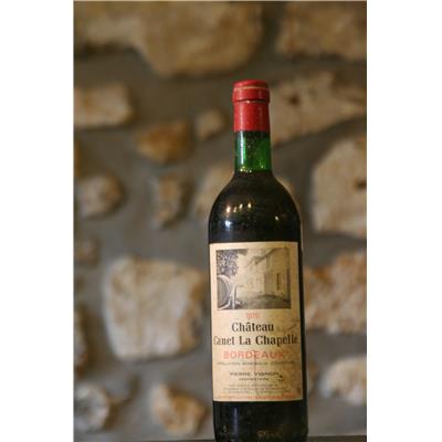 Vin rouge, Château Canet La Chapelle 1975