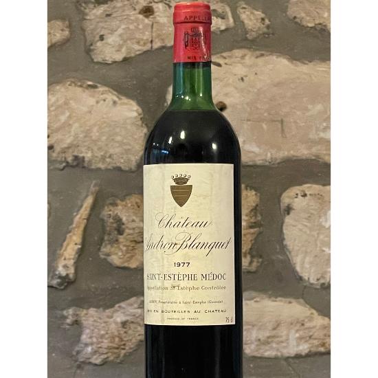 Vin rouge, St Estephe, Château Andron Blanquet 1977