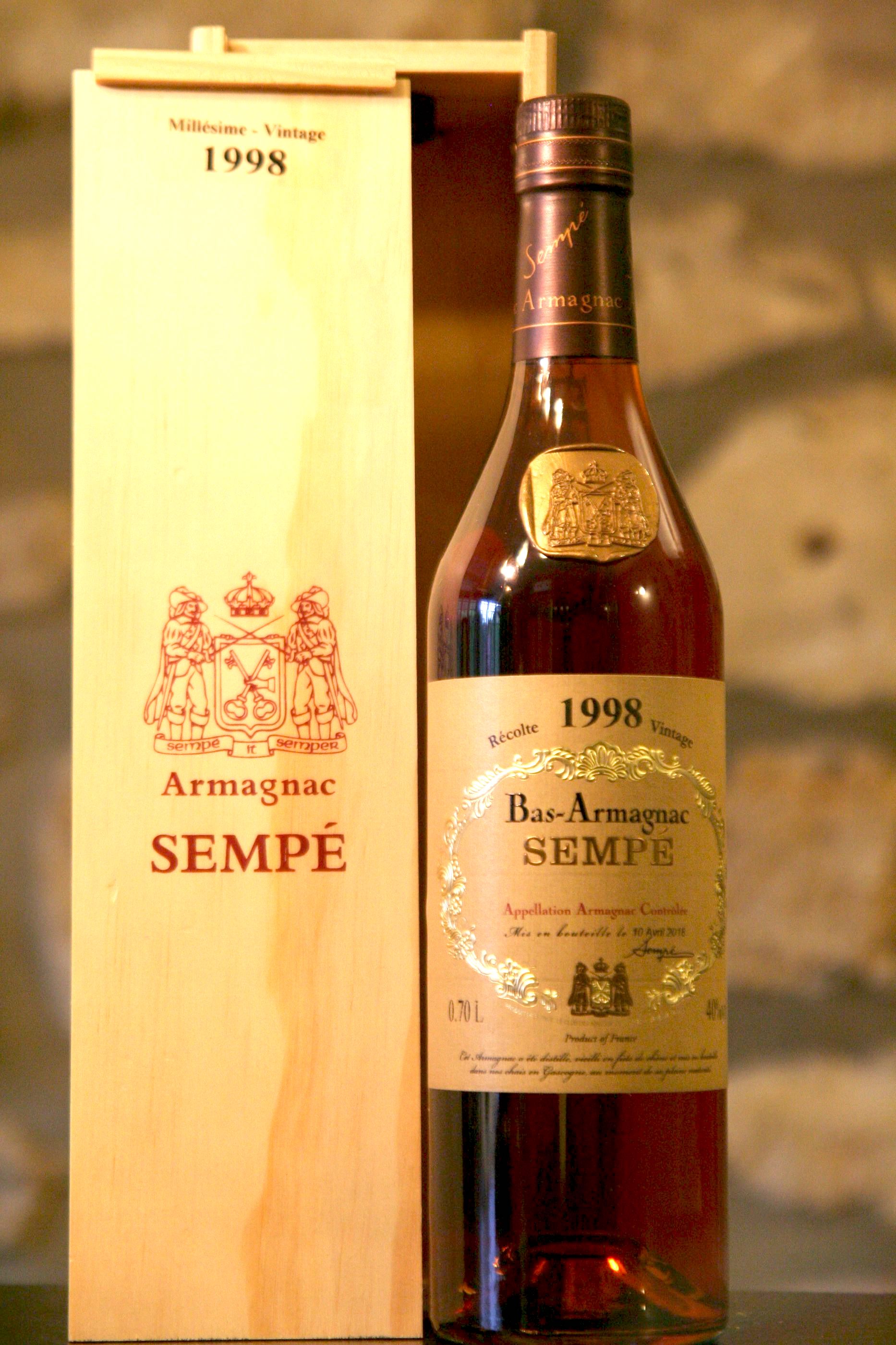 Vin Bas Armagnac, Domaine Sempe, 1998, Vente Vins Armagnac Cavagogo