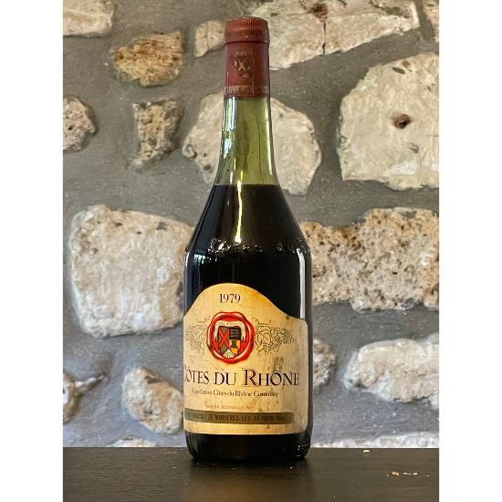 Vin rouge, Cotes du Rhone, cave vinicole de Morieres 1979