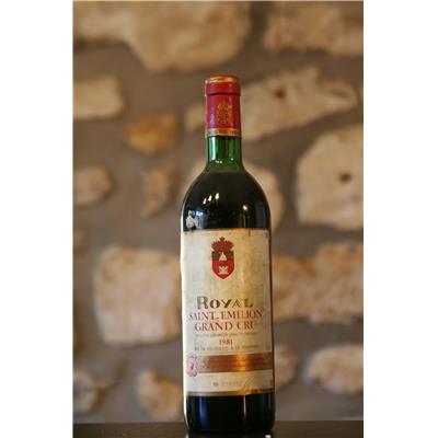 Vin rouge, St Emilion grand Cru, Château Royal 1981