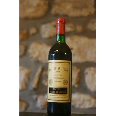 Vin rouge, Château Brillette 1978