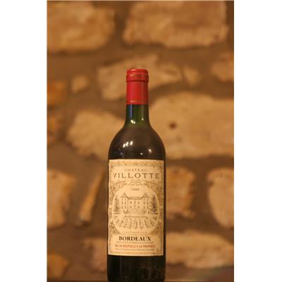Vin rouge, Château Villotte 1985