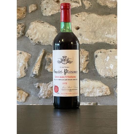 Vin rouge, Montagne St Emilion, Château guadet Plaisance 1978