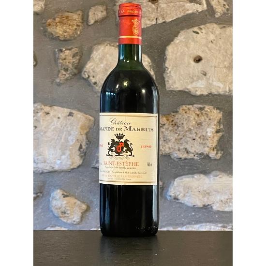 Vin rouge, Saint Estephe, Château Lalande de Marbuis 1989
