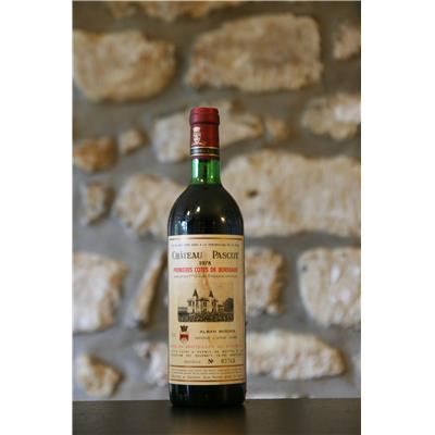 Vin rouge, Première Cote de Bordeaux, Château Pascot 1978