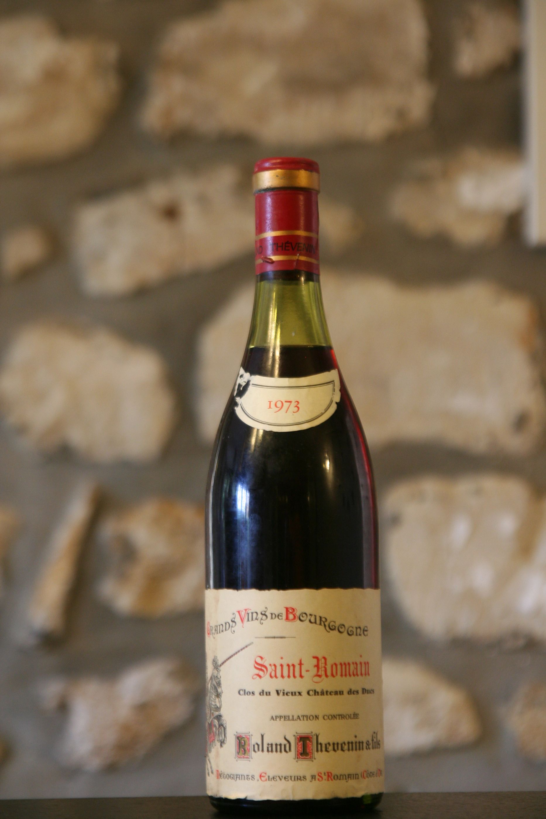 Vin St Romain, rouge, Domaine Clos du Vieux Château des Ducs 1973