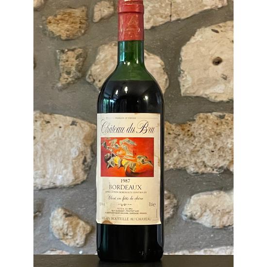 Vin rouge, Bordeaux superieur, Château du Bru 1987