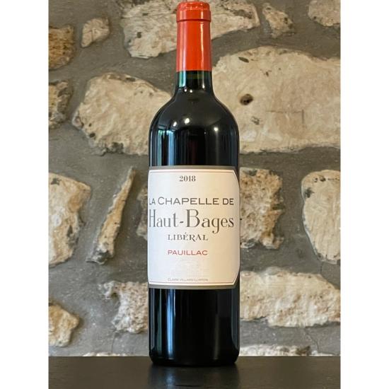 Vin rouge, Pauillac, la Chapelle de Haut Bages Liberal 2018