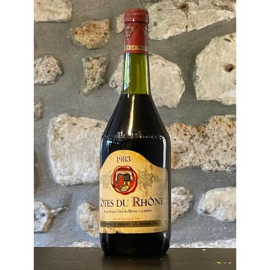 Vin rouge, Cotes du Rhone, cave vinicole de Morieres 1983