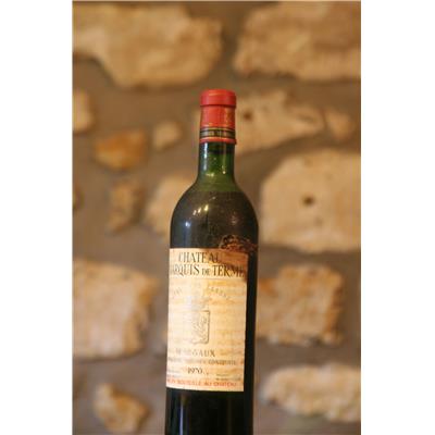 Vin rouge, Château Marquis de Terme 1970