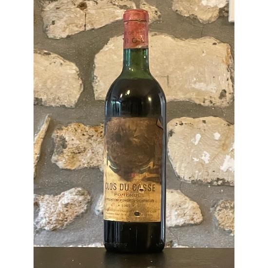 Vin rouge, Pomerol, Clos du Casse 1967