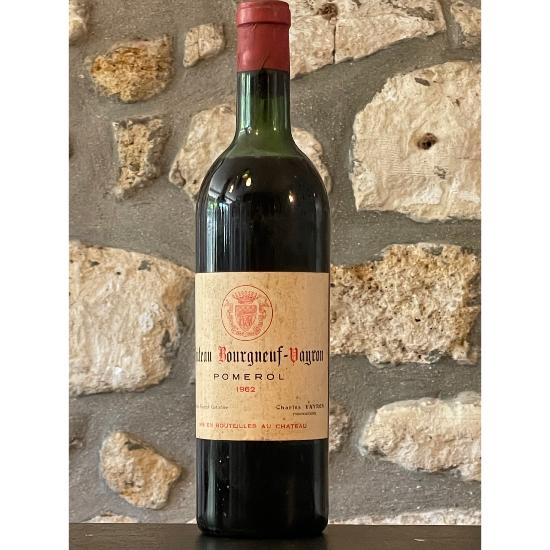 Vin rouge, Pomerol, Château Bourgneuf Vayron 1962