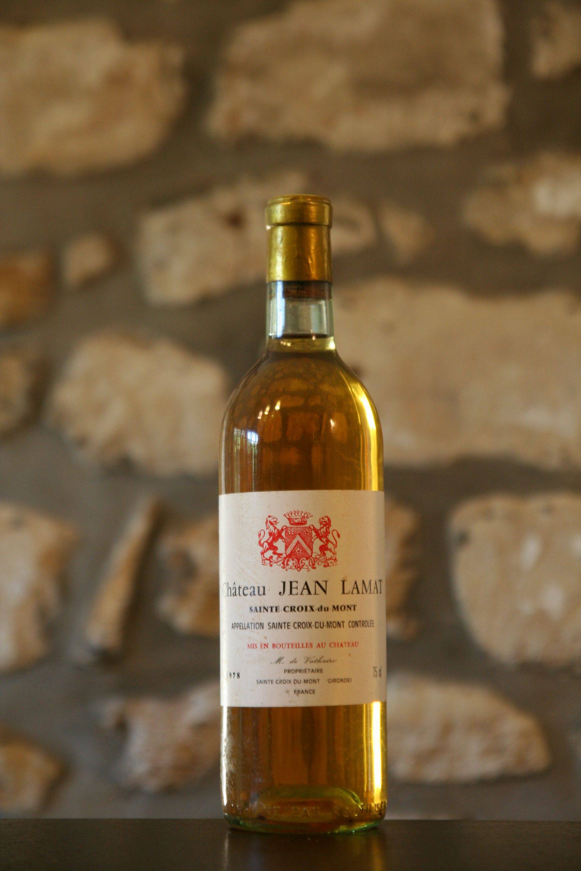 Vin Vin blanc, Sainte Croix du Mont, Château Jean Lamat 1978, Vente