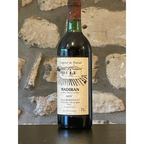 Vin rouge, Madiran, Domaine bassail 1982
